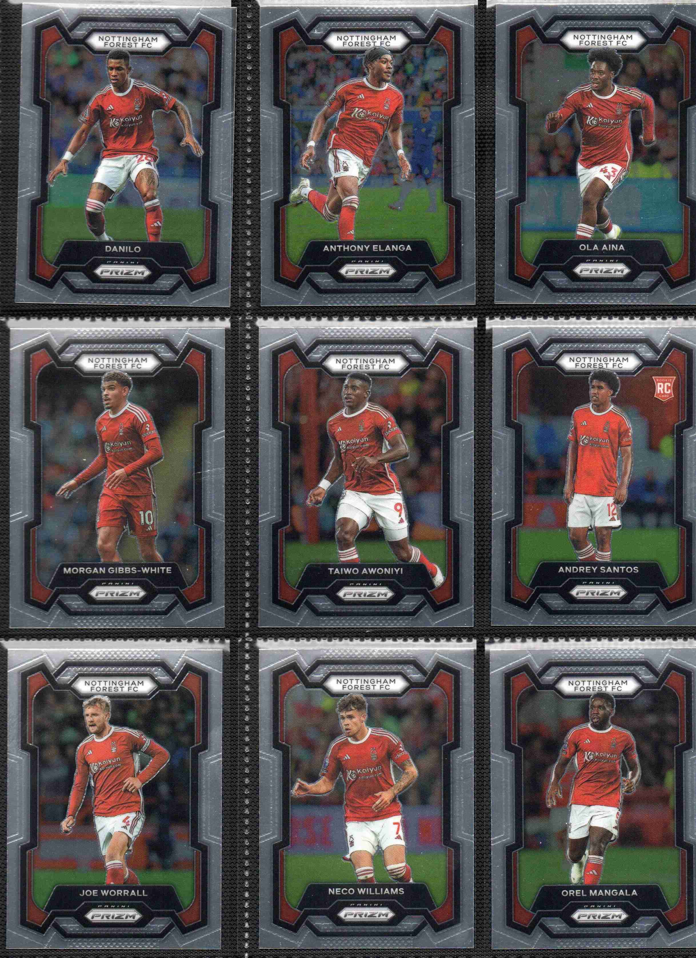 Nottingham Forest FC 2023–24 Panini Prizm Team Set