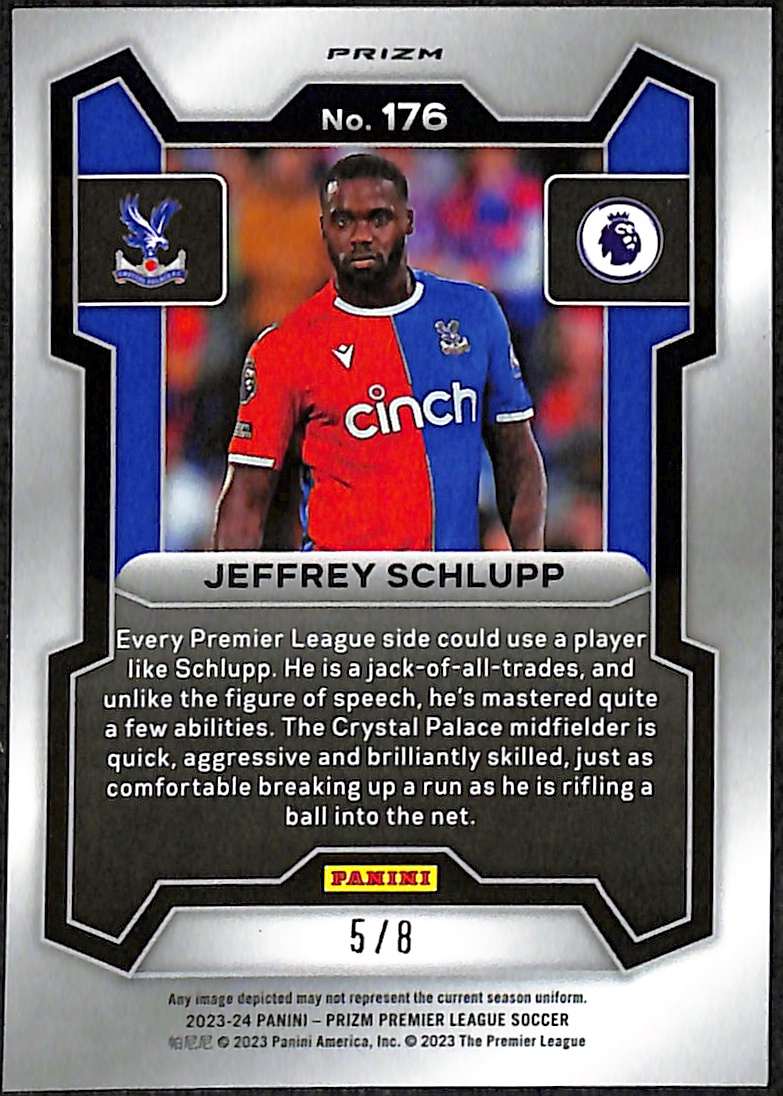 2023-24 Panini Prizm Premier League Lucky Envelopes Card #176 Jeffrey Schlupp 5/8 - Image 2