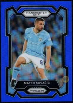 2023-24 Panini Prizm Premier League Blue Prizm Card 13 Mateo Kovacic 273/299