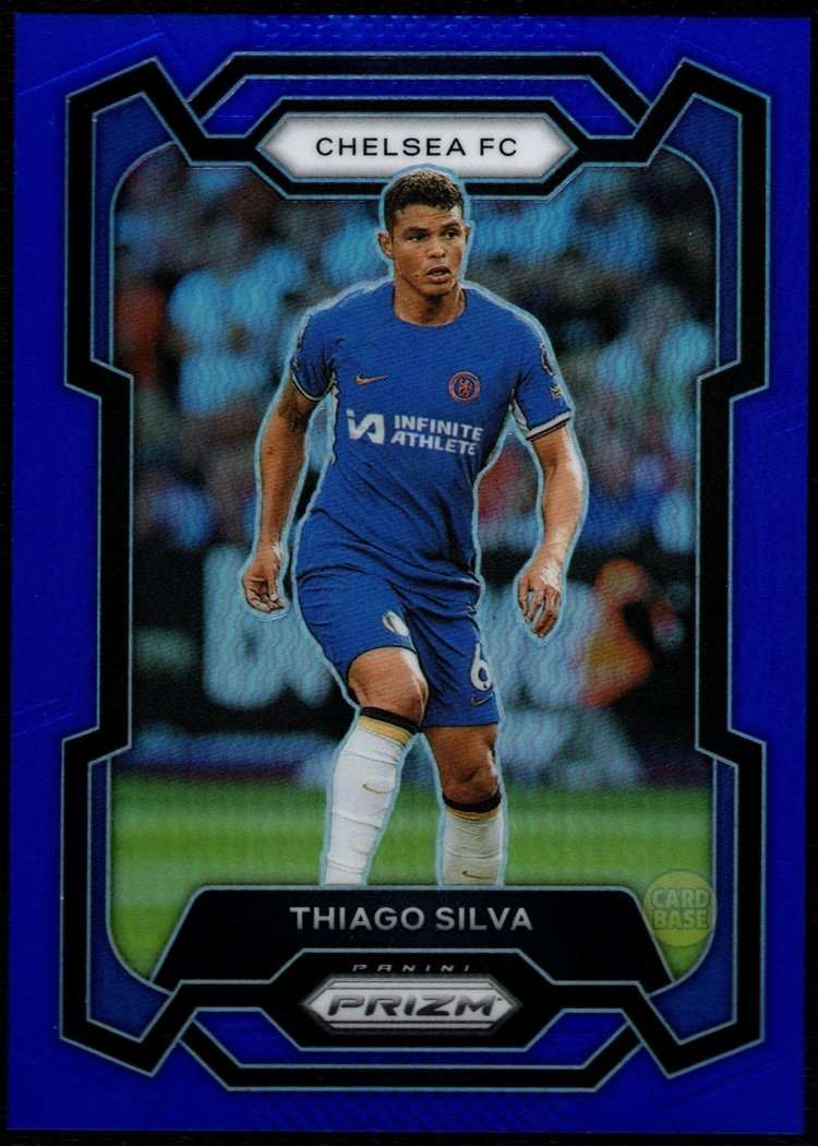 2023-24 Panini Prizm Premier League Blue Prizm Card 183 Thiago Silva 201/299