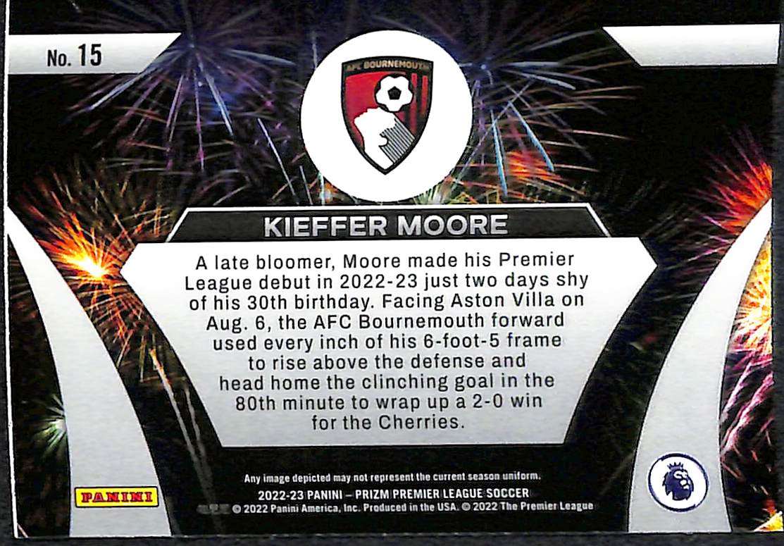 2023-24 Panini Prizm EPL Fireworks #15 Kieffer Moore - Image 3