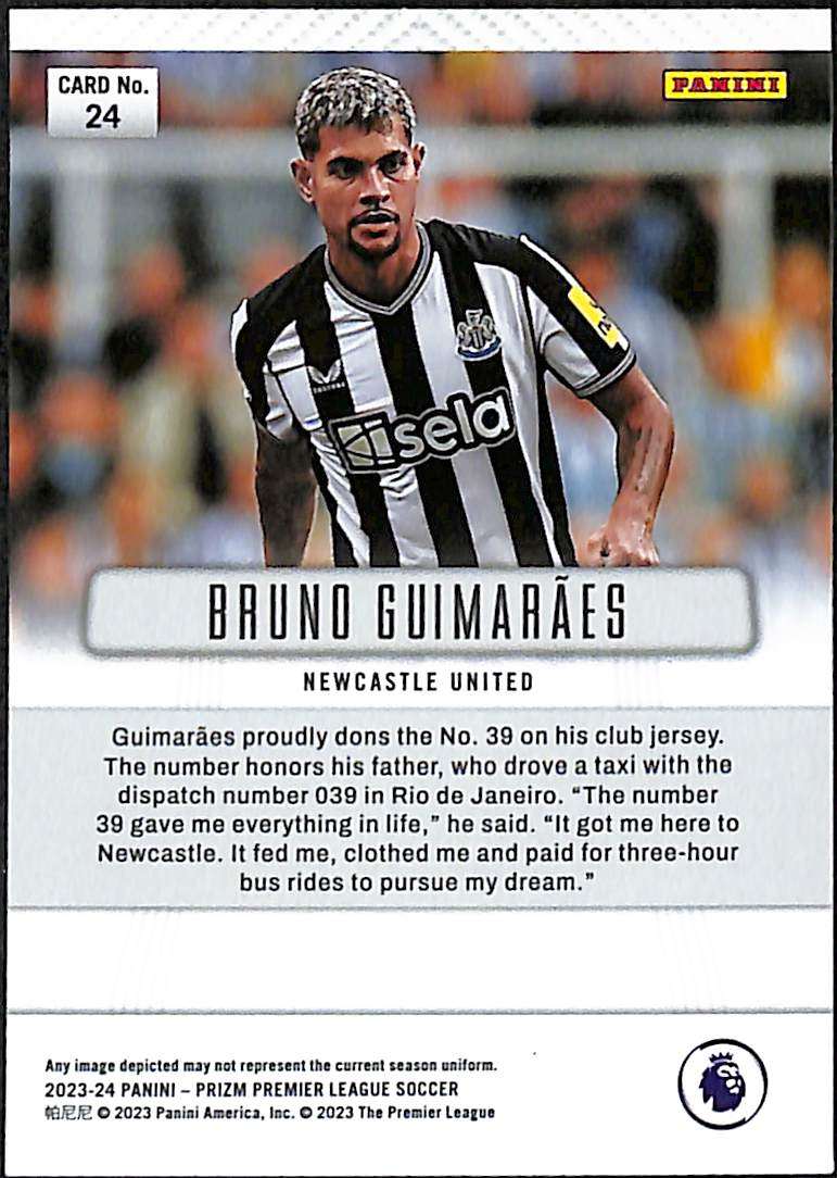 2023-24 Panini Prizm EPL Flashback 2012 #24 Bruno Guimaraes - Image 2