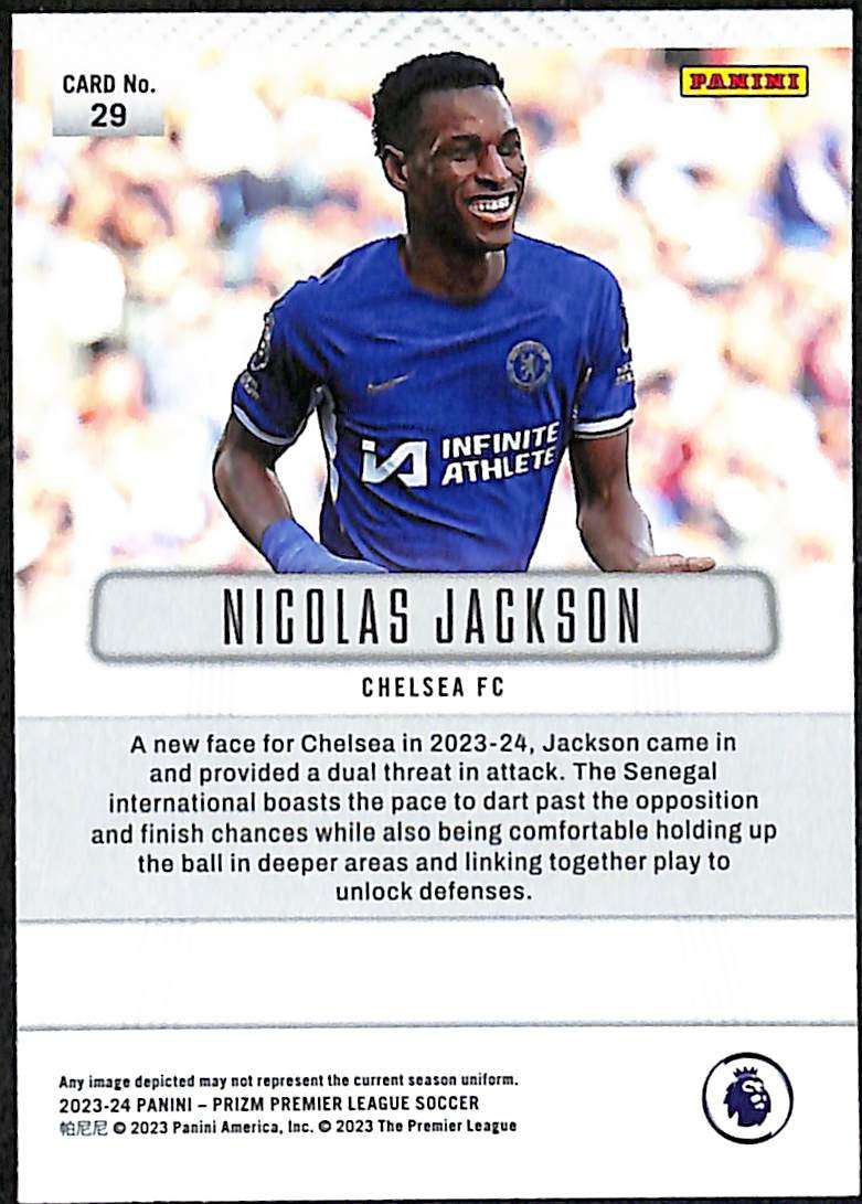 2023-24 Panini Prizm EPL Flashback 2012 #29 Nicolas Jackson - Image 2