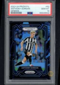 2023-24 Panini Prizm EPL Genesis Case Hit Card 62 Anthony Gordon SSP PSA 10