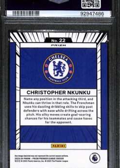 Panini Prizm EPL Manga #22 Christopher Nkunku PSA 10 case hit back