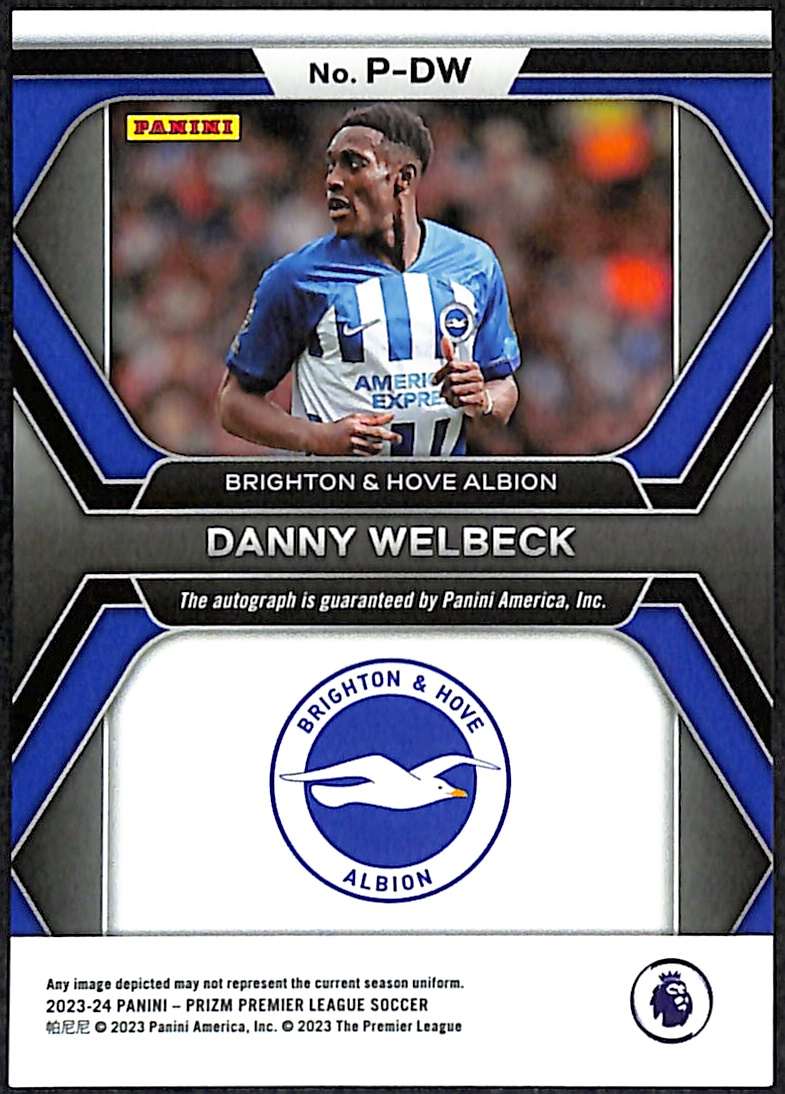 2023-24 Panini Prizm Premier League Danny Welbeck Penmanship Auto Card P-DW - Image 2