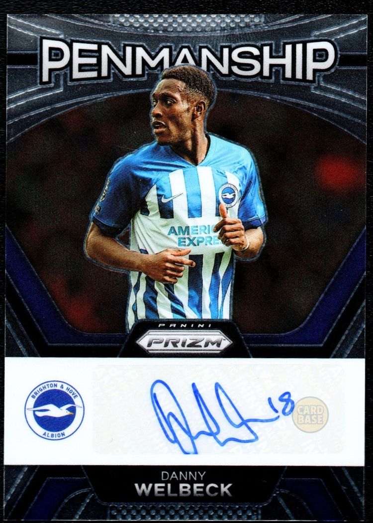 2023-24 Panini Prizm Premier League Danny Welbeck Penmanship Auto Card P-DW