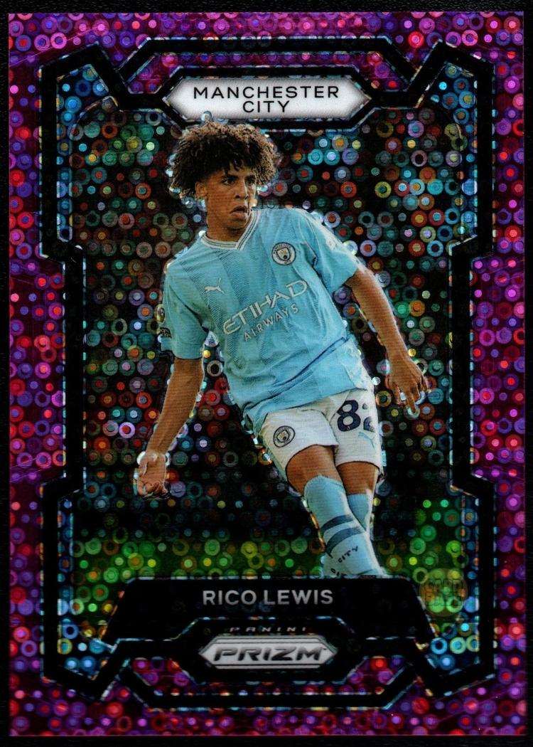 2023-24 Panini Prizm Premier League Breakaway Pink Card 9 Rico Lewis 127/149