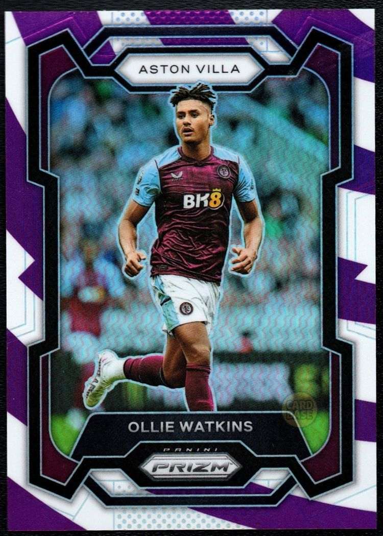 2023-24 Panini Prizm EPL Purple White Card 112 Ollie Watkins 84/92