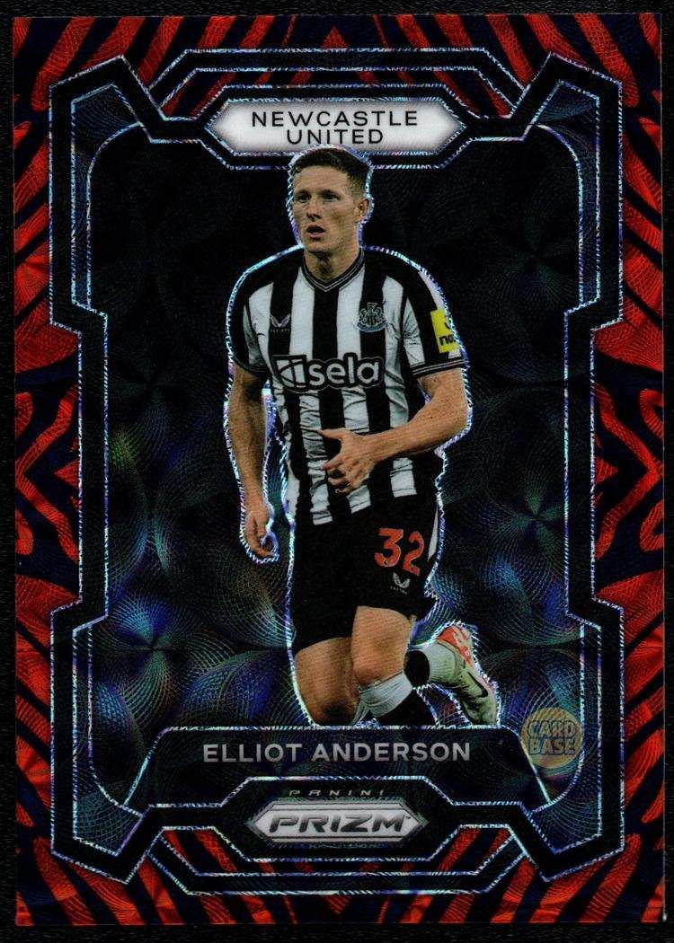 2023-24 Panini Prizm EPL Tiger Stripe SSP Card 71 Elliot Anderson