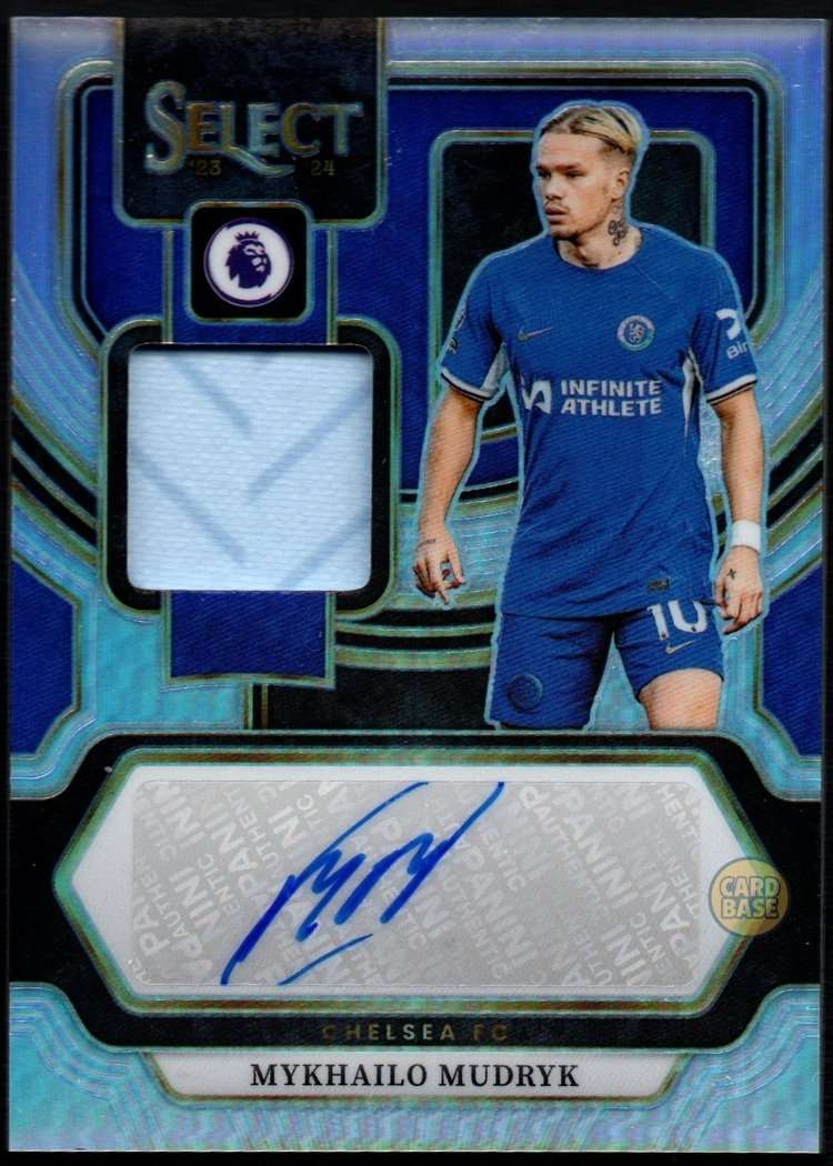 2023-24 Panini Select Autographed Memorabilia Card AM-MM Mykhailo Mudryk Silver Auto Patch