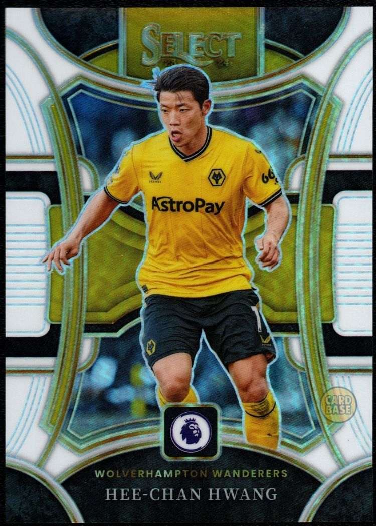 2023-24 Panini Select Premier League Soccer Card 199 Hee-chan Hwang Wolves Mezzanine White 17/20