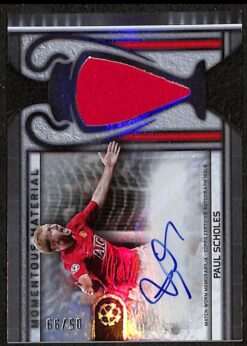 Topps Museum Collection UCL Momentous Material Jumbo Autographs #MMJA-PS Paul Scholes 05 of 99