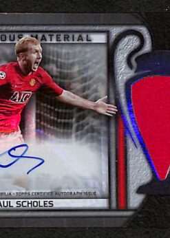 Topps Museum Collection UCL Momentous Material Jumbo Autographs #MMJA-PS Paul Scholes 05 of 99 landscape