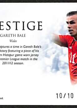Futera Unique World Football Prestige Match Worn Patch #PT02 Gareth Bale 10 of 10 back