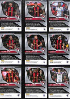 Bournemouth 2024-25 Panini Prizm Premier League team set page 1 showing player base cards