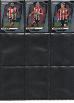 2024-25 EPL Panini Prizm Brentford trading cards page 2 front view