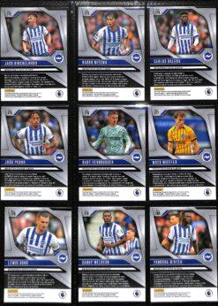 2024-25 EPL Panini Prizm Brighton & Hove Albion trading cards page 1 back view