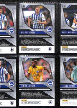 2024-25 EPL Panini Prizm Brighton & Hove Albion trading cards page 2 back view