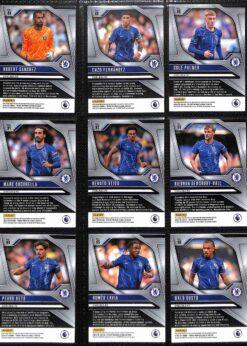 Chelsea 2024-25 Panini Prizm Premier League team set page 1 showing player base cards