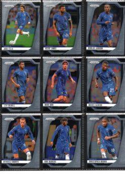 2024-25 EPL Panini Prizm Chelsea trading cards page 1 front view
