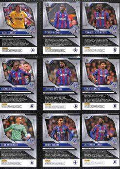 Crystal Palace 2024-25 Panini Prizm Premier League team set page 1 showing player base cards