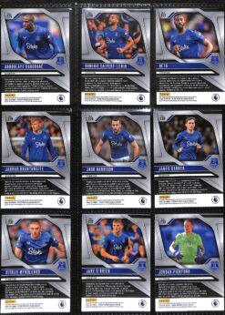 2024-25 EPL Panini Prizm Everton trading cards page 1 back view