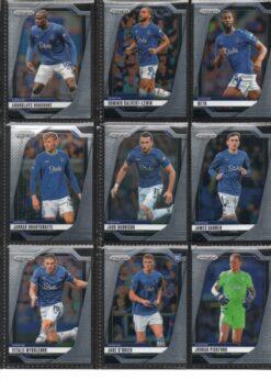 2024-25 EPL Panini Prizm Everton trading cards page 1 front view