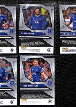 2024-25 EPL Panini Prizm Everton trading cards page 2 back view