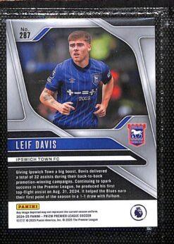2024-25 EPL Panini Prizm Ipswich Town trading cards page 2 back view