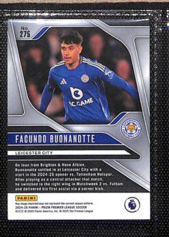 2024-25 EPL Panini Prizm Leicester City trading cards page 2 back view