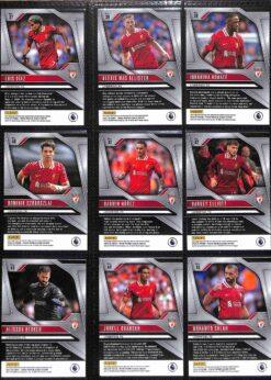 Liverpool 2024-25 Panini Prizm Premier League team set page 1 showing player base cards