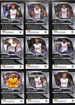 Tottenham Hotspur 2024-25 Panini Prizm Premier League team set page 2 showing player base cards