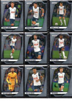 2024-25 EPL Panini Prizm Tottenham Hotspur trading cards page 1 front view