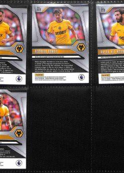 Wolverhampton Wanderers 2024-25 Panini Prizm Premier League team set page 2 showing player base cards