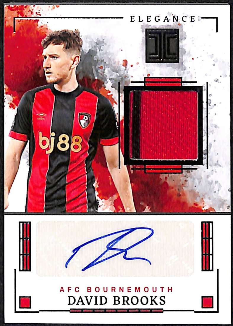 2024-25 Panini Impeccable Elegance Premier League Auto and Patch Card EJ-DB David Brooks 54/99