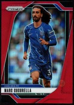 2024-25 Panini Prizm Premier League Red Prizm Card 91 Marc Cucurella 7/199