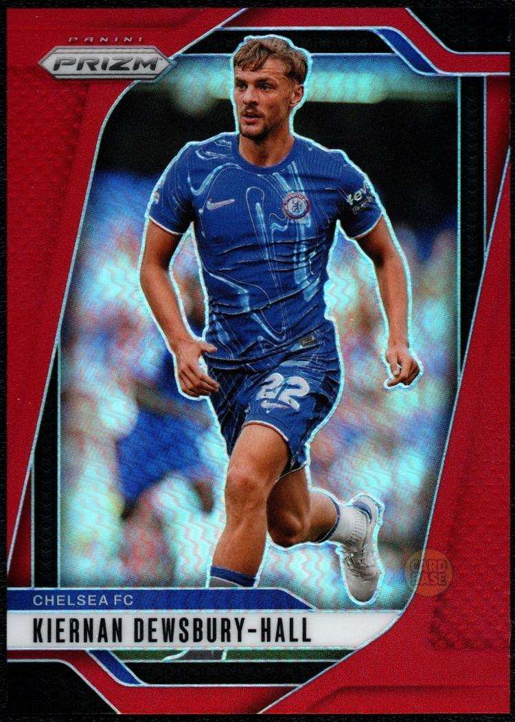2024-25 Panini Prizm Premier League Red Prizm Card 93 Kieran Dewsbury-Hall 19/199