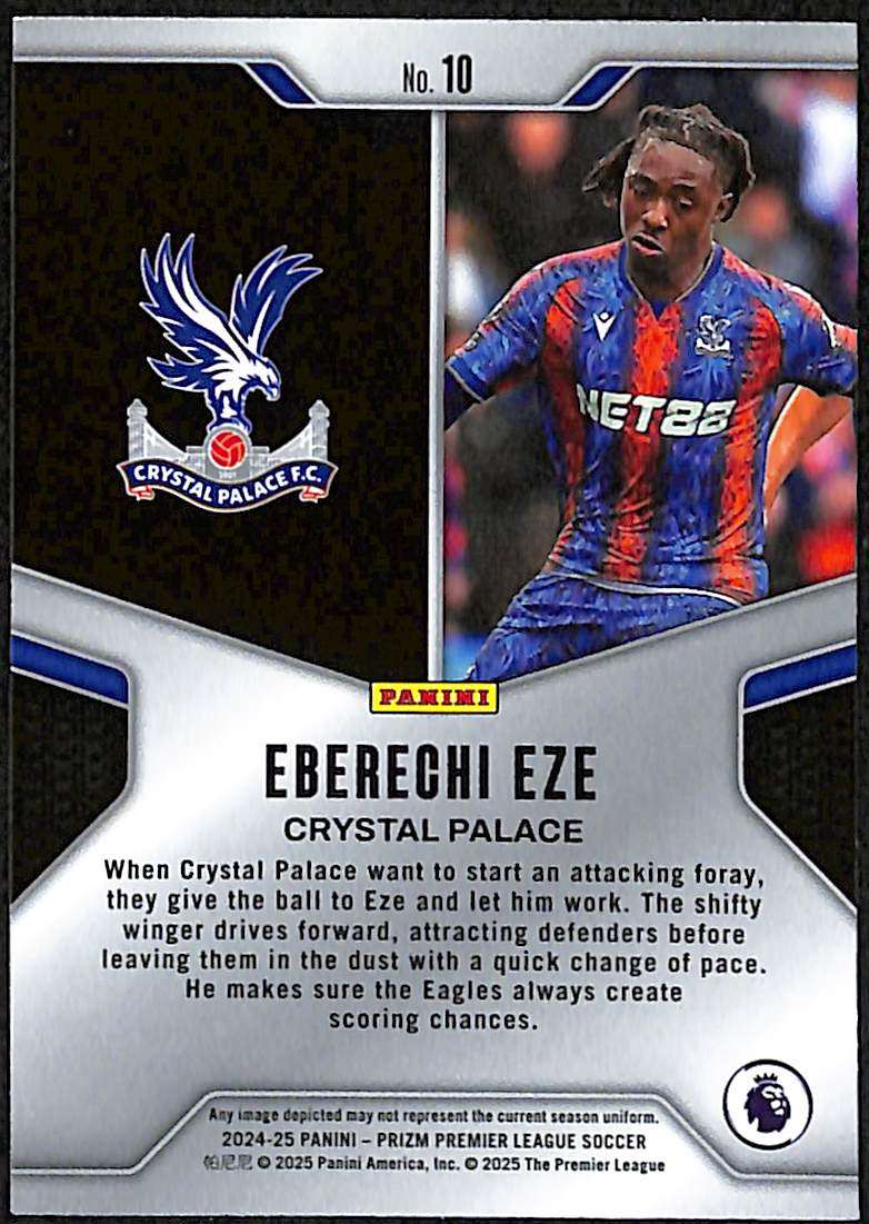 2024-25 Panini Prizm EPL Base Brilliance Card 10 Eberechi Eze - Image 2