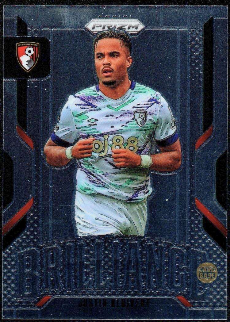 2024-25 Panini Prizm EPL Base Brilliance Card 12 Justin Kluivert