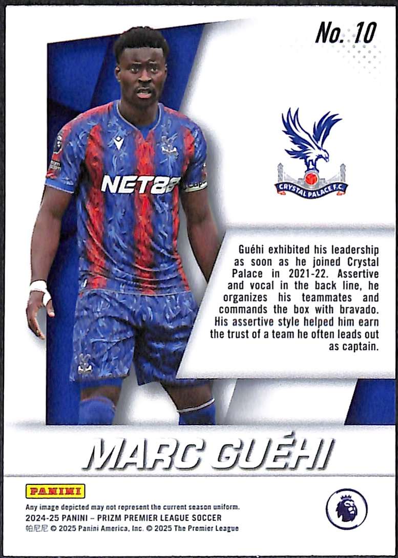 2024-25 Panini Prizm Premier League Flashback 2014 Insert Card 10 Marc Guehi - Image 2