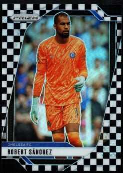 2024-25 Panini Prizm Premier League Black and White Checker Card 88 Robert Sanchez