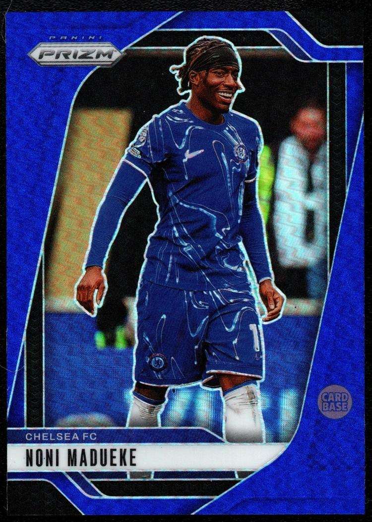 2024-25 Panini Prizm Premier League Blue Prizm Card 104 Noni Madueke 206/299