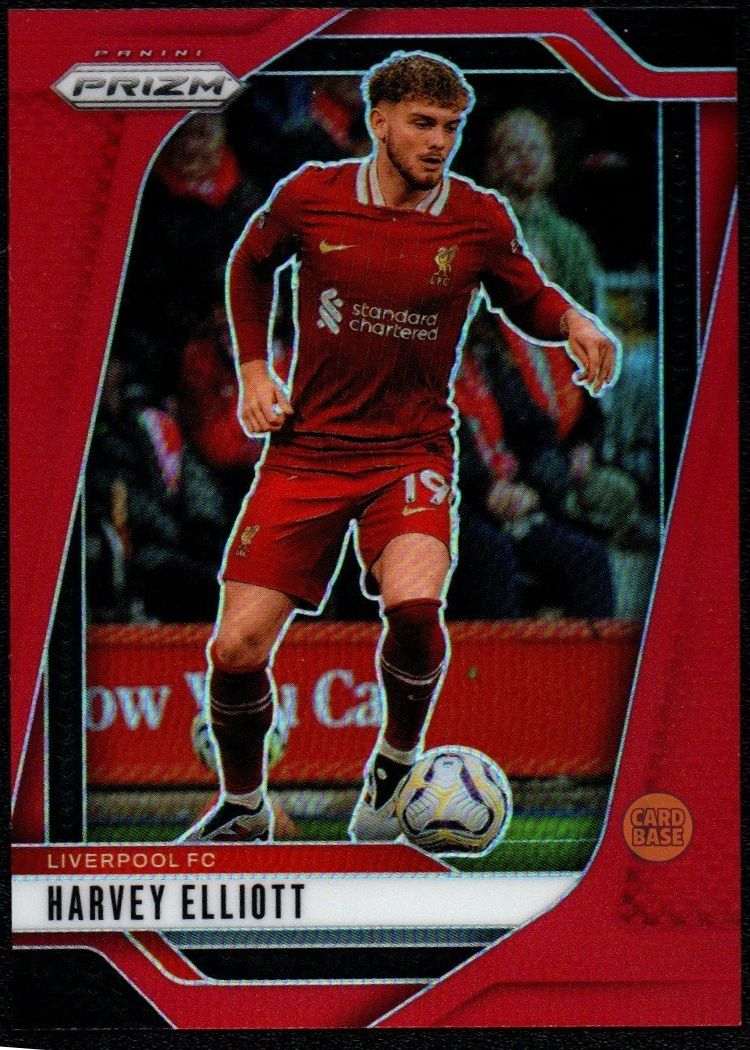 2024-25 Panini Prizm Premier League Red Prizm Card 42 Harvey Elliott 120/199
