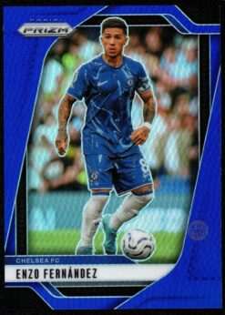 2024-25 Panini Prizm Premier League Blue Prizm Card 89 Enzo Fernandez 287/299