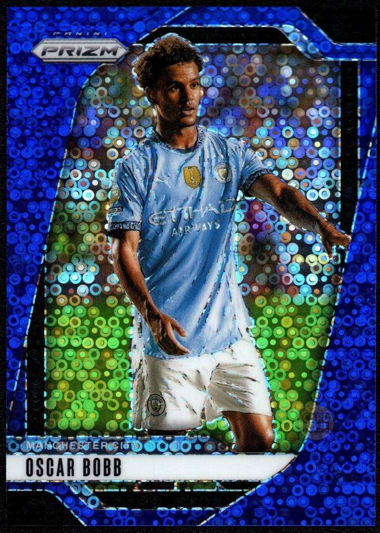 2024-25 Panini Prizm Premier League Blue Breakaway Card 2 Oscar Bobb 59/99