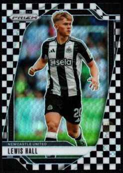 2024-25 Panini Prizm Premier League Black and White Checker Card 106 Lewis Hall