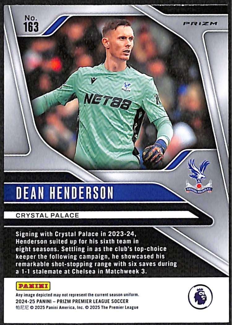 Dean Henderson #163 - Crystal Palace FC 2024-25 Panini Prizm Cracked Ice - Image 2