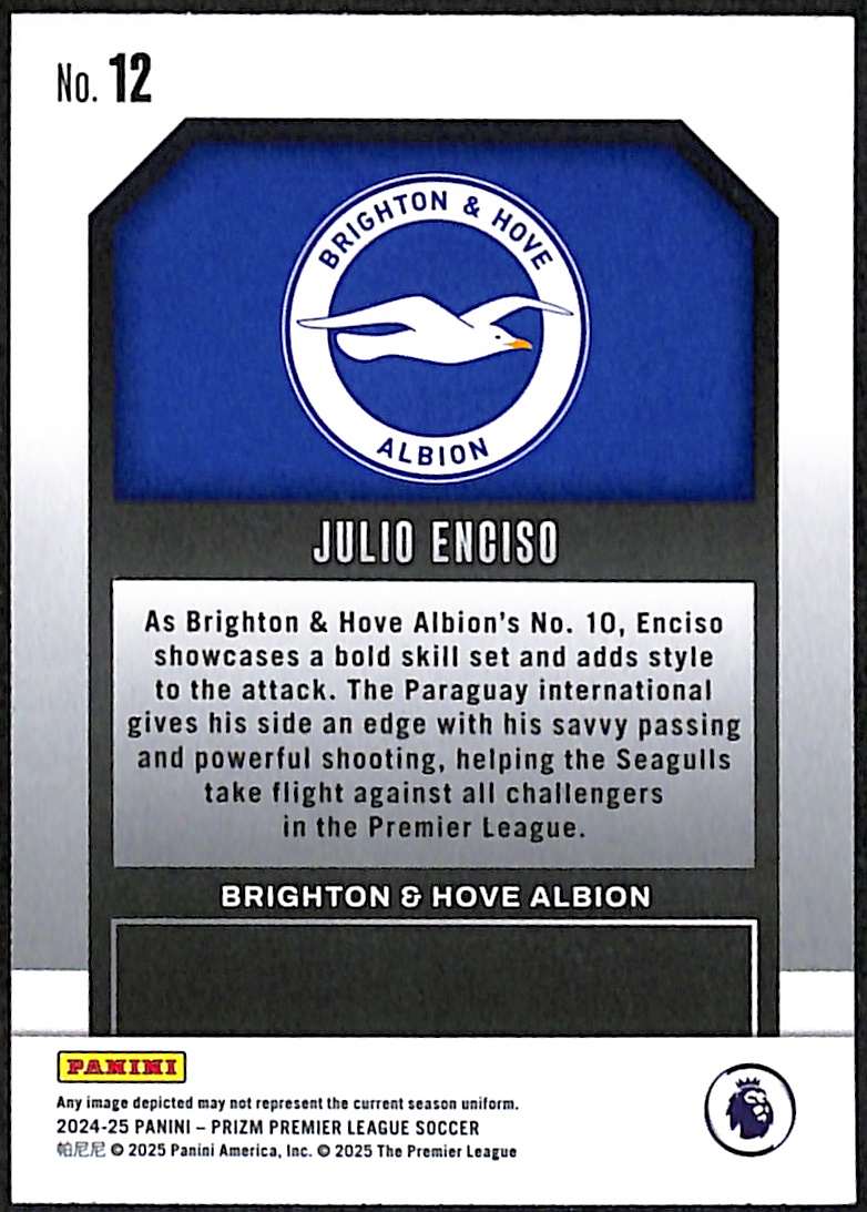 2024-25 Panini Prizm Premier League Emergent Insert Card 12 Julio Enciso - Image 2