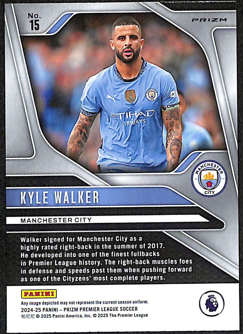 2024-25 Panini Prizm EPL Genesis Case Hit #15 Kyle Walker - Image 2